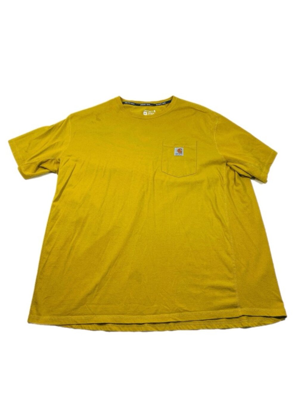 Carhartt Force T Shirt Mens Size XXL Yellow Pocket Tee Relaxed Fit Workwear